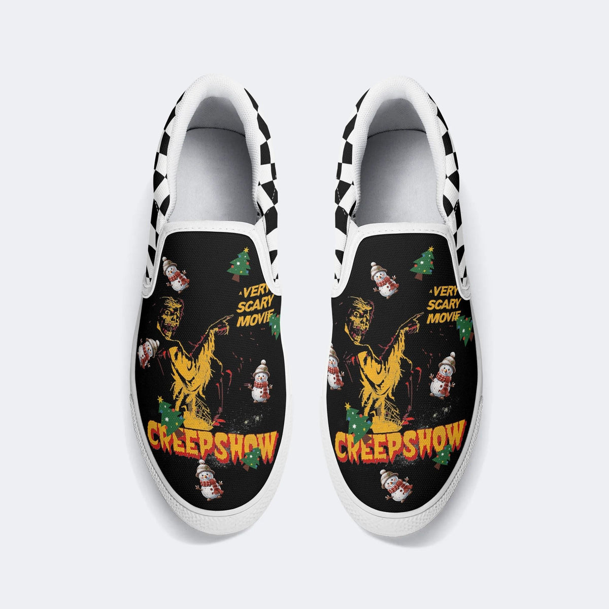 Horror Movie Vintage Graphic Print - Slip On Shoes