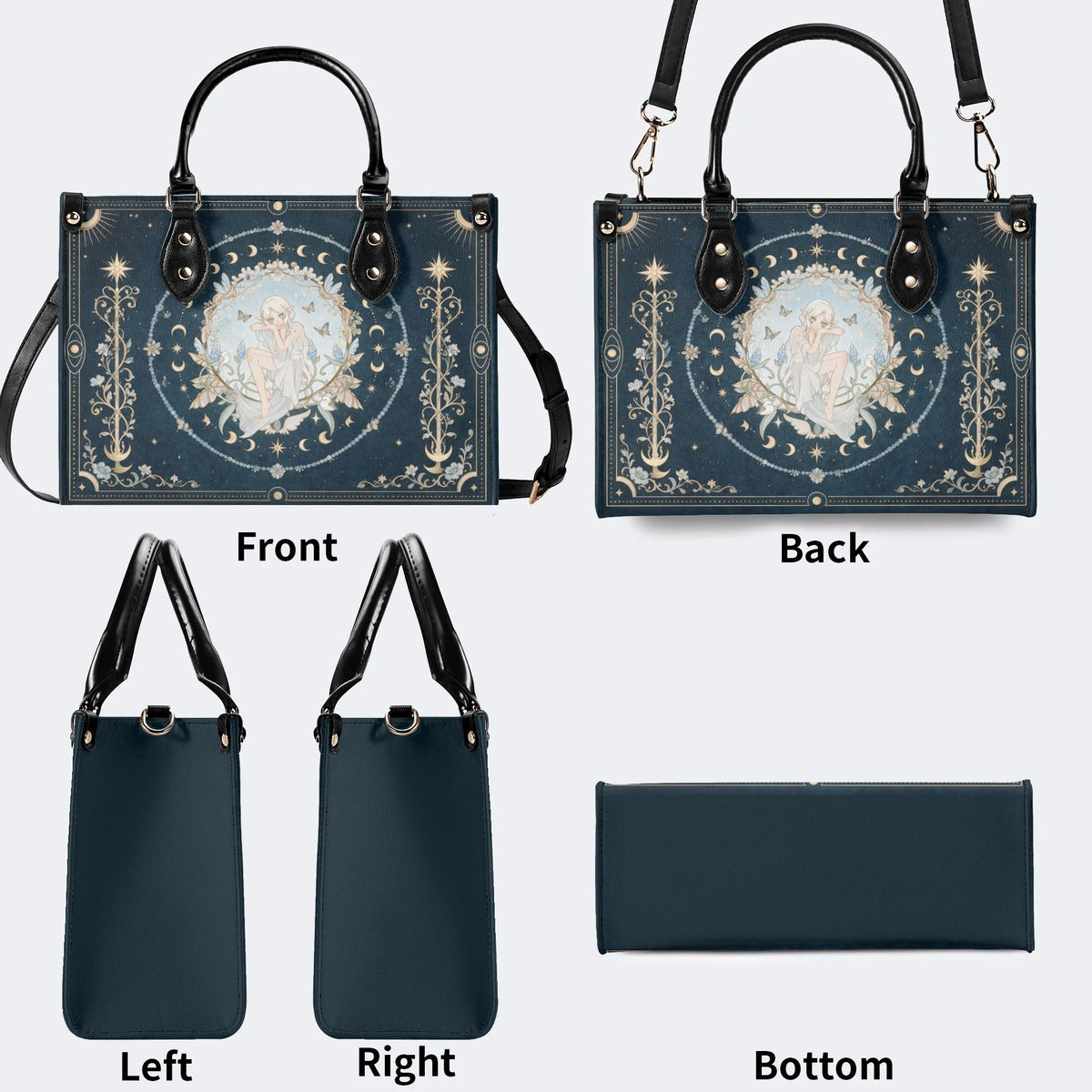 Angel Butterfly Moon Print Handbag Factory Direct Sales