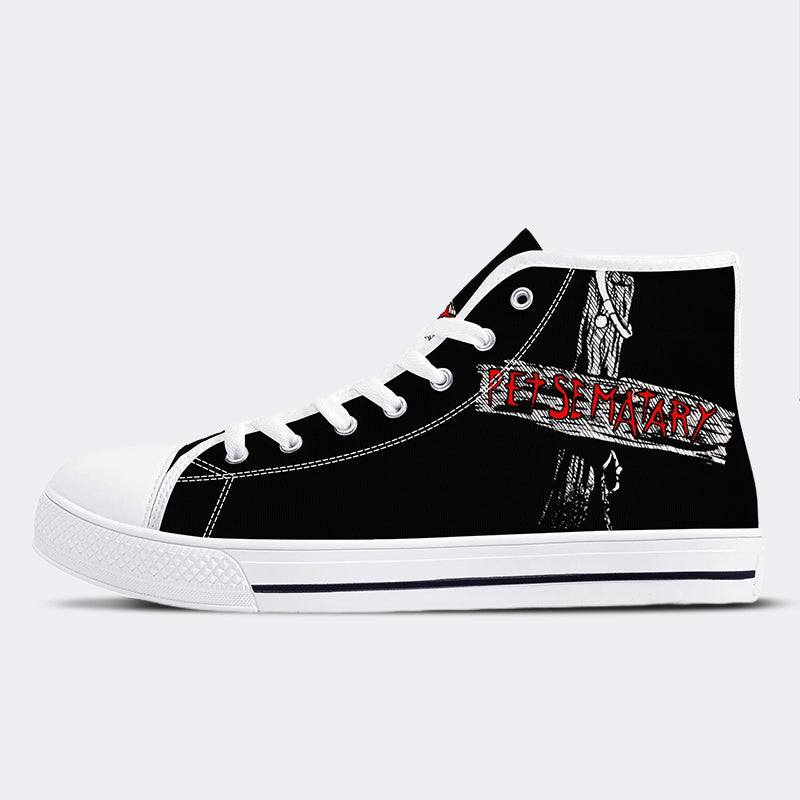 Unisex Vintage 80s Pet Sematary- High Top Canvas