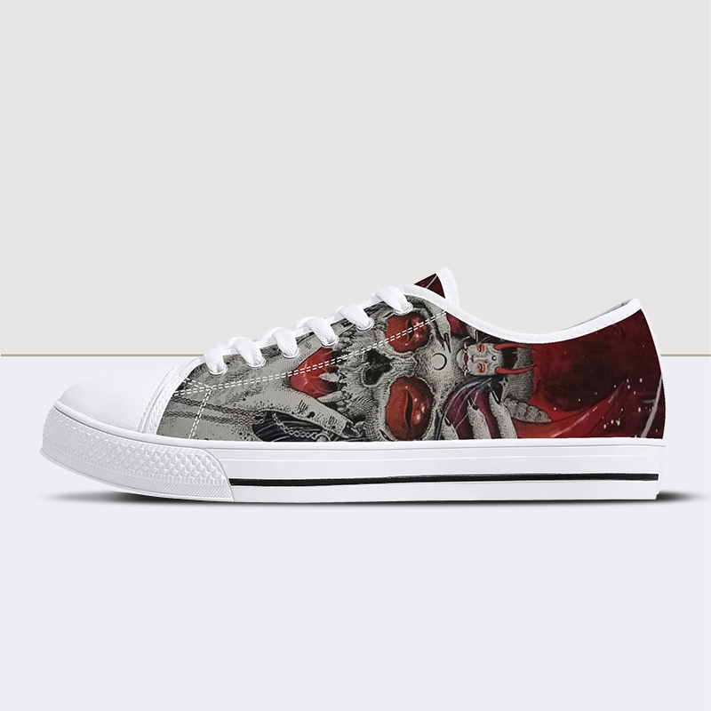 Replica Skull Low Top Canvas Shoes