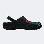Skeleton Hand Skull Cross - Fur Lined Slippers/Sandals