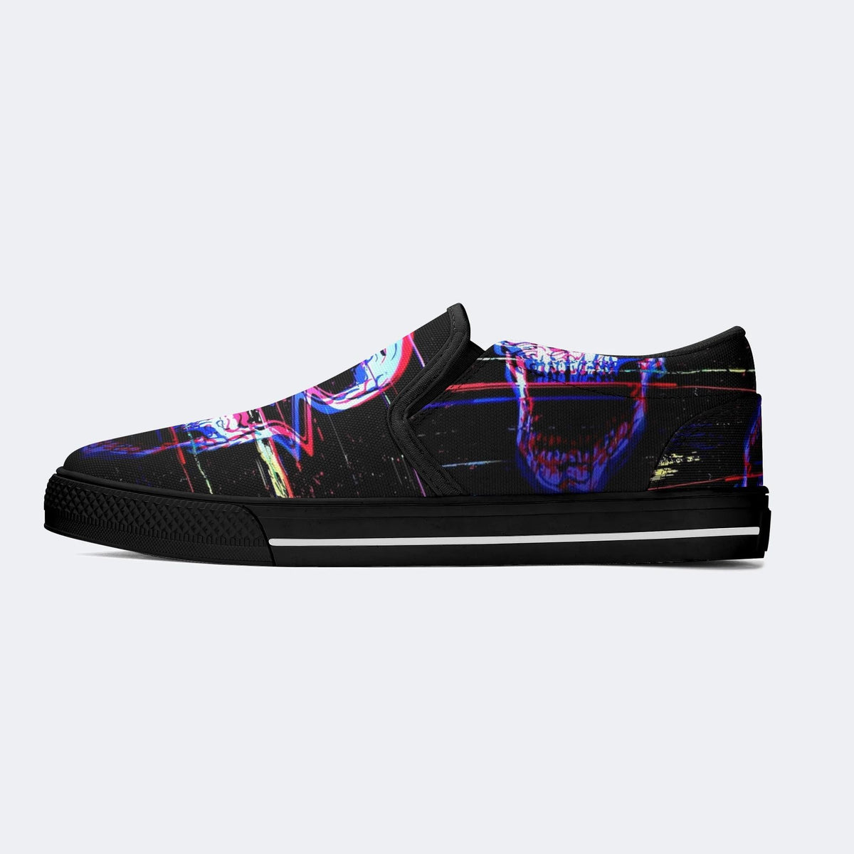 Distorted And Separated Skull - Slip On Shoes
