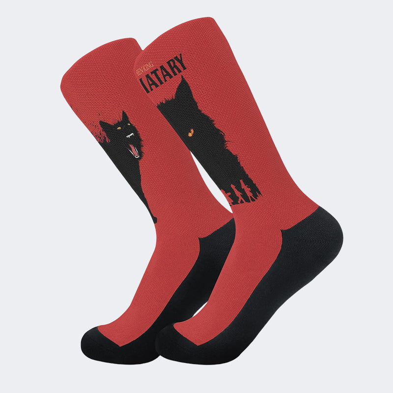 Unisex Retro PET SEMATARY Print - Crew Socks