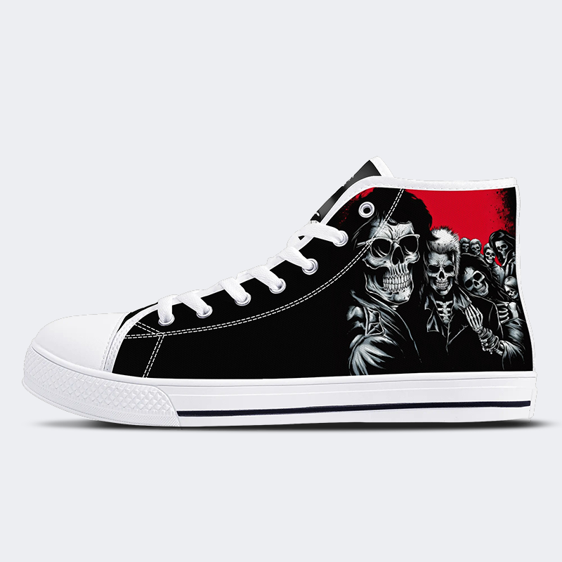 Horror Totenkopf Druck - High Top Canvas