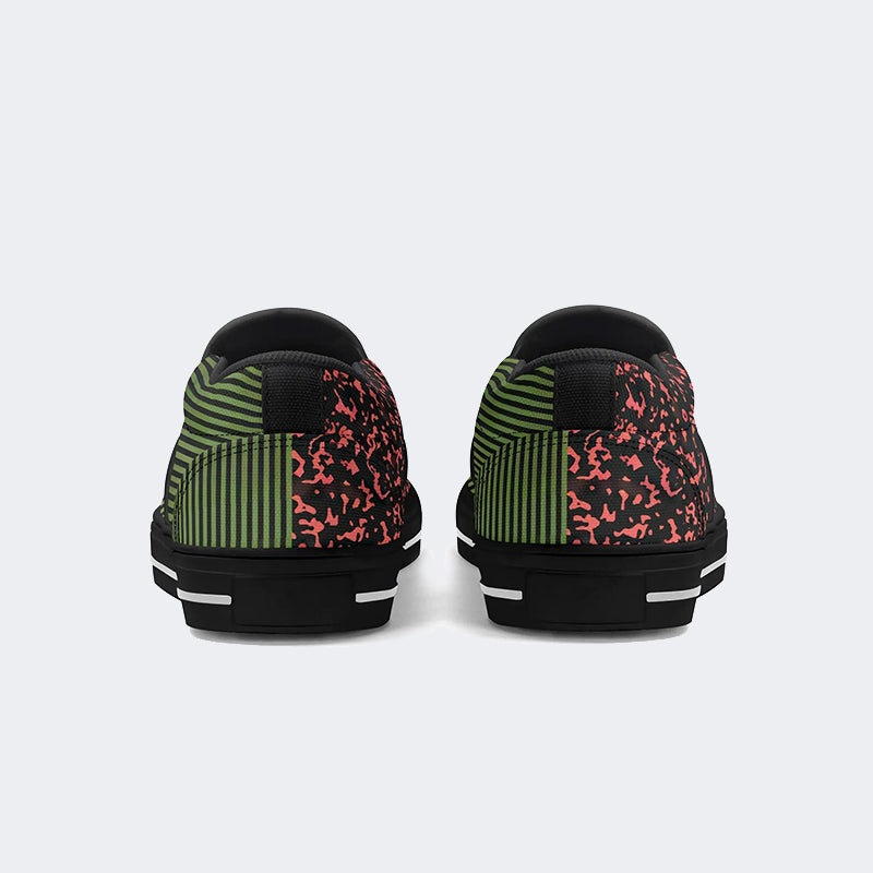 Unisex Skull Print - Slip On Shoes