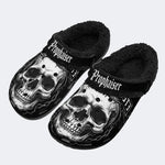 Gothic Skull Chain Thorn Prophesier‑Fur Lined Slippers/Sandals
