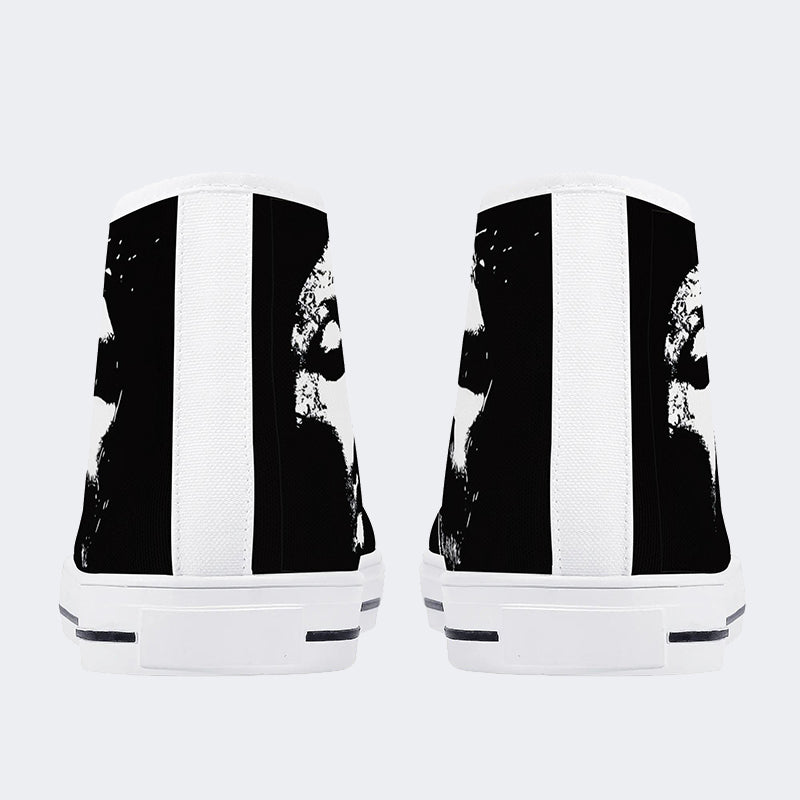 Unisex Vintage Jesus Printe - High Top Canvas