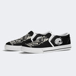 Unisex Horror Skull Print - Slip On Shoes