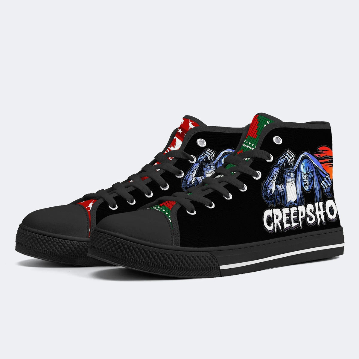 Horror Movie Vintage Graphic Print - High Top Canvas