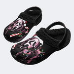 Gothmas Holiday Ghost‑ Fur Lined Slippers/Sandals