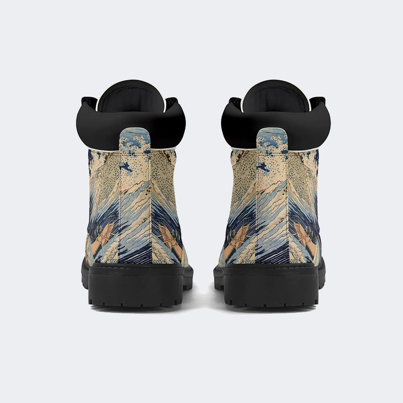 Choshi in der Provinz Simosa aus „Oceans of Wisdom (Hokusai Ocean Waves)“ – Stiefel 