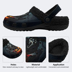 Spooky Ghostface Pumpkin - Fur Lined Slippers/Sandals