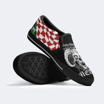 Art Skull Goat Print - Slip On Shoes