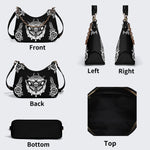 Death Moth Vintage Print - Leather Crossbody Bag