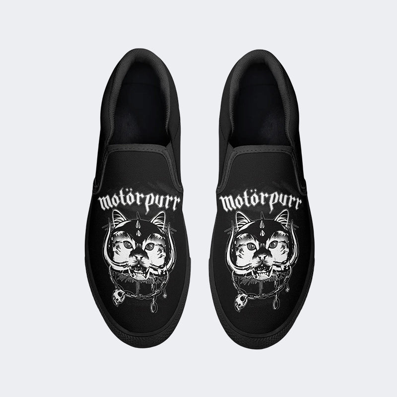 Motorpurr Print - Slip On Shoes