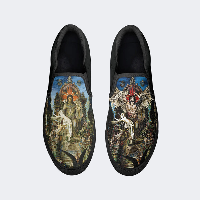 Unisex Christ Graffiti Art Print - Slip On Shoes