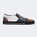 Unisex Retro Graffiti Art Print - Slip On Shoes