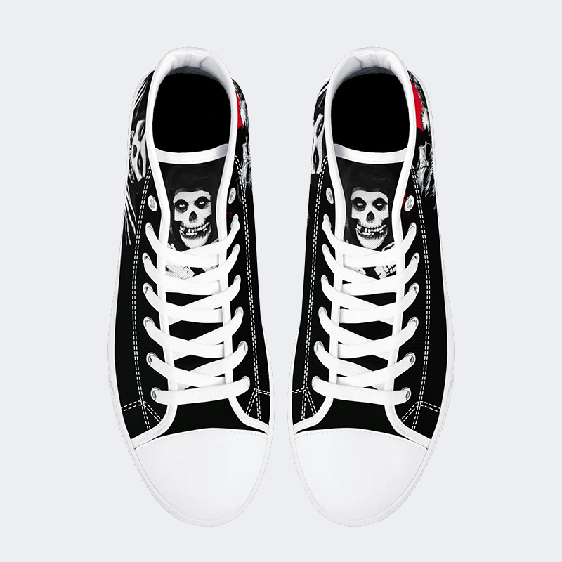 Horror Totenkopf Druck - High Top Canvas