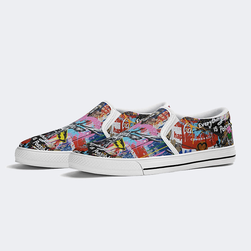 Everything Is Possible Print - Slip On Shoes