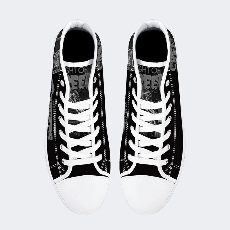 Unisex Vintage Horror Graphic - High Top Canvas