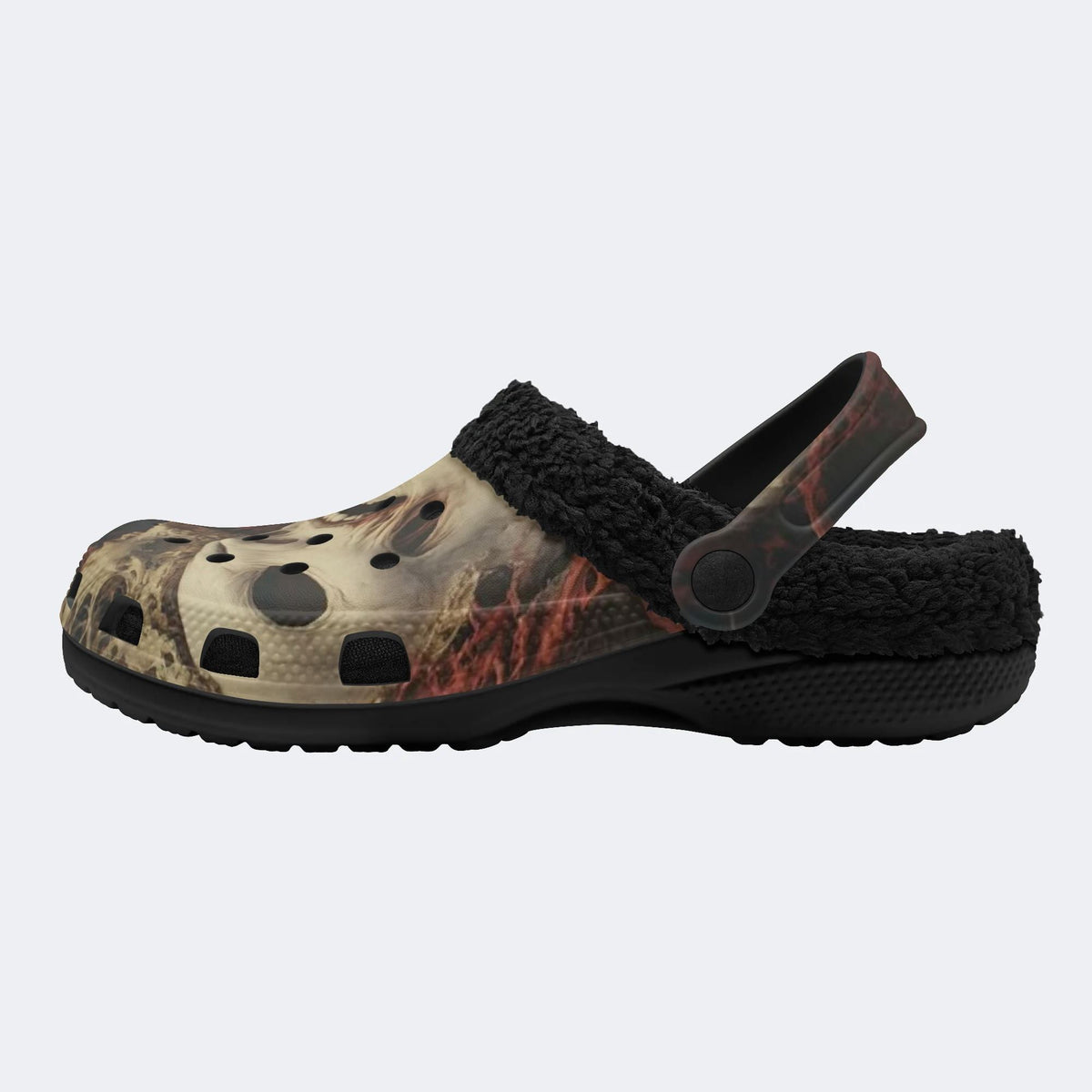 Fiery Skull - Fur Lined Slippers/Sandals