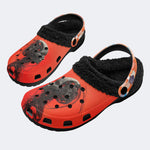 Unisex Robot Print - Fur Lined Slippers/Sandals