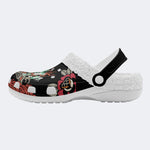 Japanese Samurai Frog Print - Fur Lined Slippers/Sandals