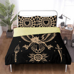 Golden Eagle Print - Three Piece Bedding Set
