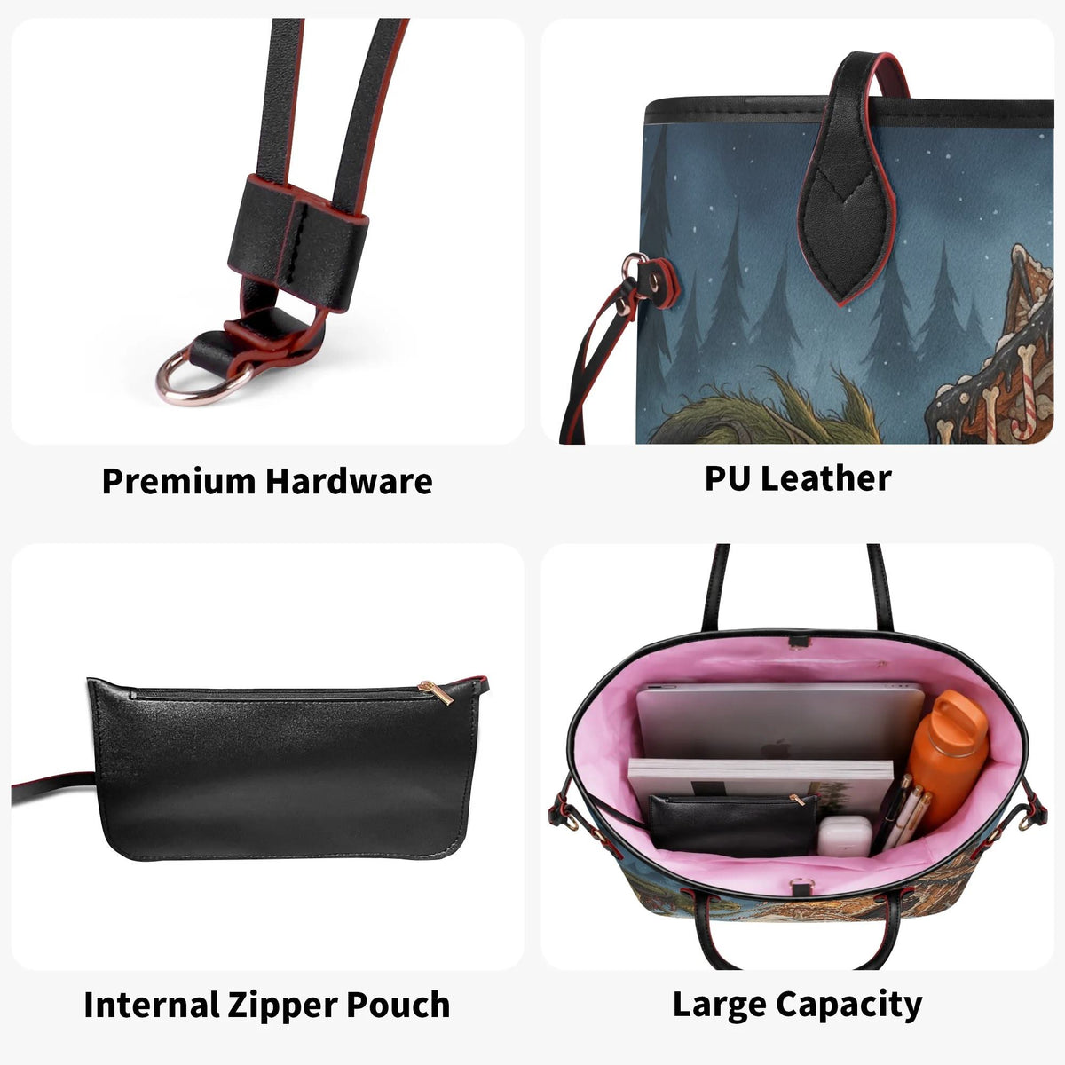Krampus Gingerbread - Large capacity handbag