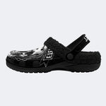 Gothic Skull Chain Thorn Prophesier‑Fur Lined Slippers/Sandals