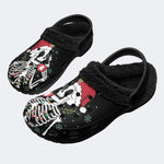 Gothmas Skeleton Lights - Fur Lined Slippers/Sandals