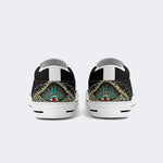 Retro Dark Mushroom Eyes Halloween Print - Slip On Shoes