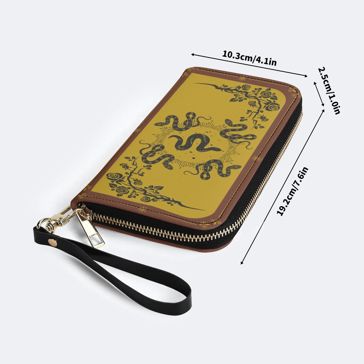 Inscribed Viper Print - Leather Wallet