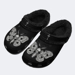 Dark Death Moth - Fur Lined Slippers/Sandals