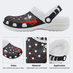 Unisex Warrior Print - Fur Lined Slippers/Sandals