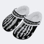 Skeleton Toes Skull Print - Fur Lined Slippers