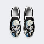 Unisex Skull Print - Slip On Shoes