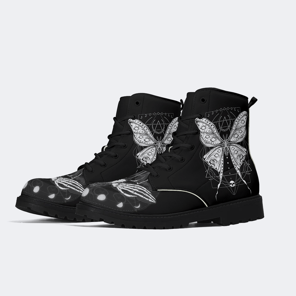 Unisex Death Moth Print - Boots