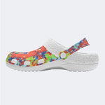 Unisex Ink Print - Fur Lined Slippers/Sandals