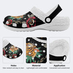 Unisex Fierce Tiger Print - Fur Lined Slippers/Sandals