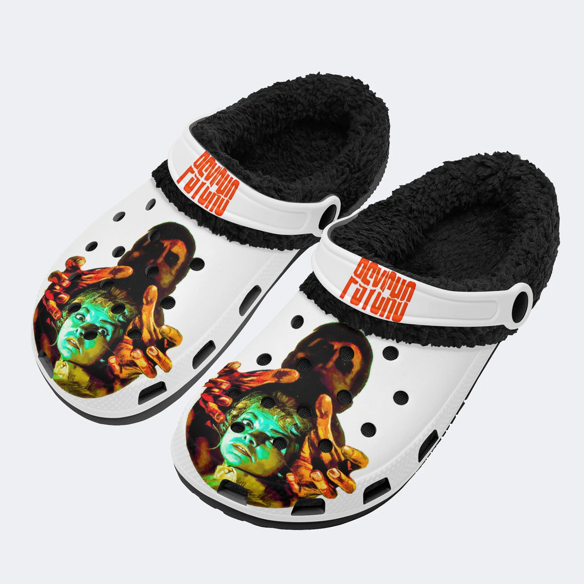 Horror Graphic - Fur Lined Slippers