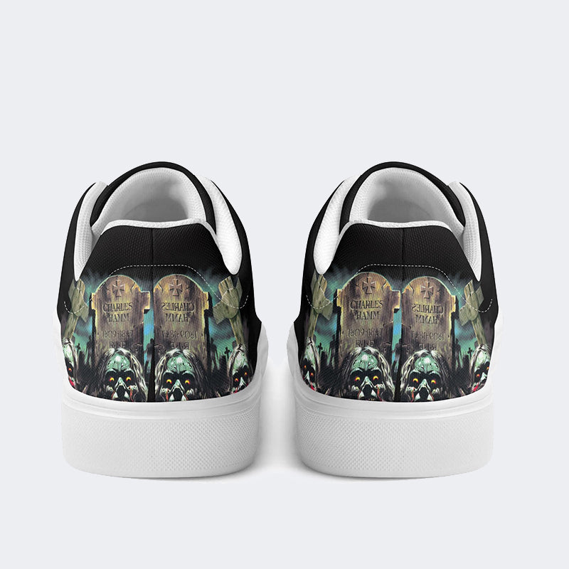 Horror Retro City Unisex - Skateboard Sneakers