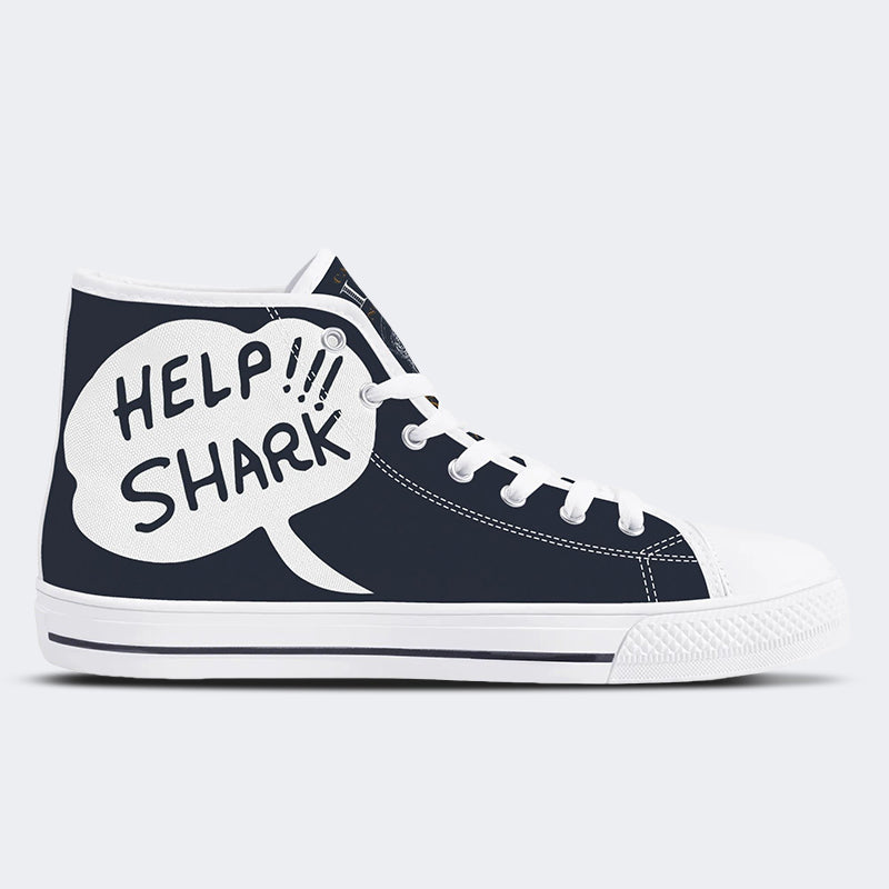 Quint's Shark Fishing Jaws Retro Unisex - High Top Canvas