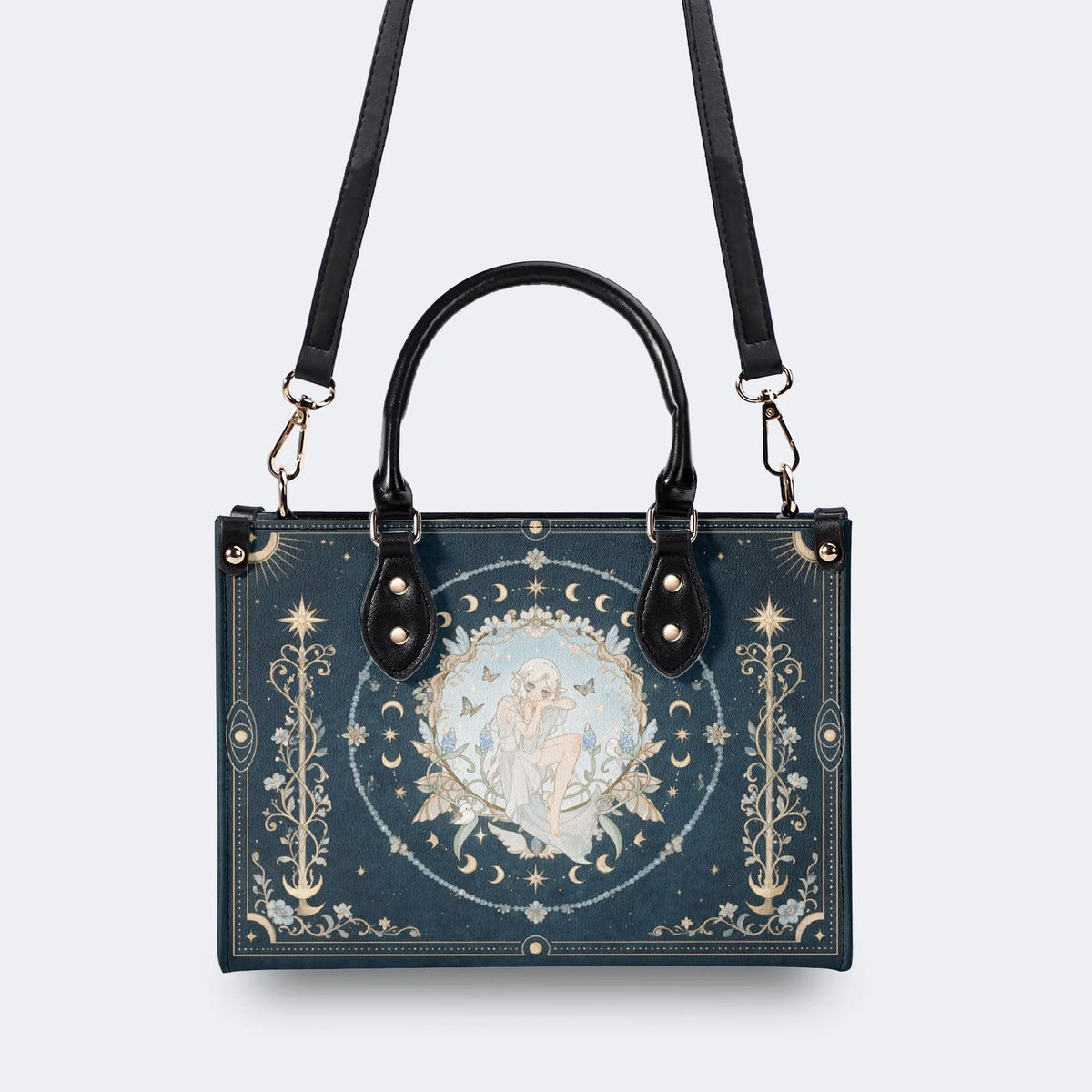 Angel Butterfly Moon Print Handbag Factory Direct Sales