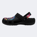 Dark Splatter Bear - Fur Lined Slippers/Sandals