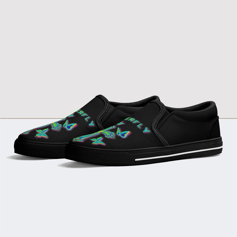 Figure&Cross Print Print Slip On Shoes