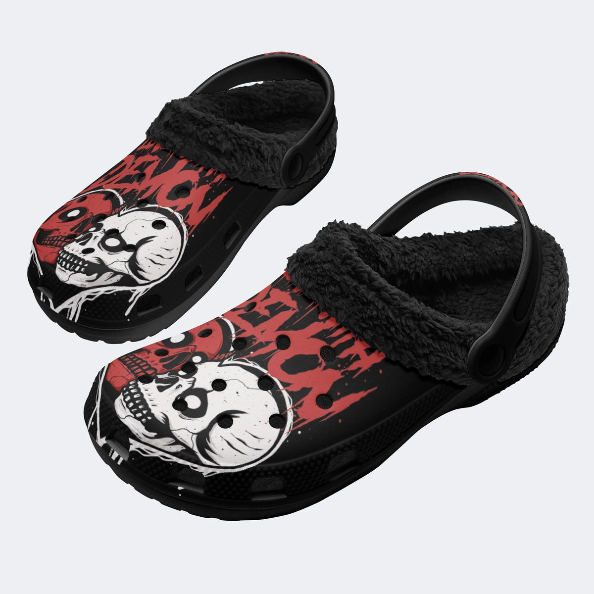 Blood Skull Demon - Fur Lined Slippers/Sandals