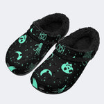 Spooky Glow Skull - Fur Lined Slippers/Sandals