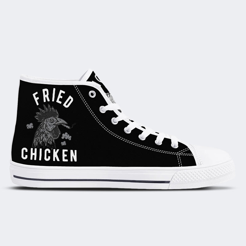 Chicken Middle Fingers Unisex - High Top Canvas