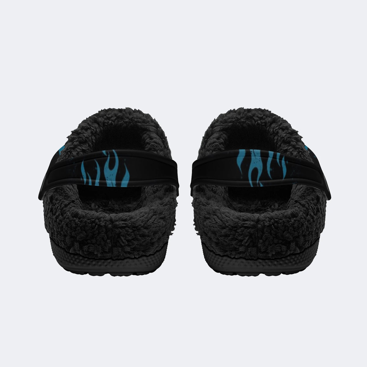 Dark Ice Flame Skull - Fur Lined Slippers/Sandals